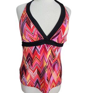 NIKE womens halter tankini swim top size 14